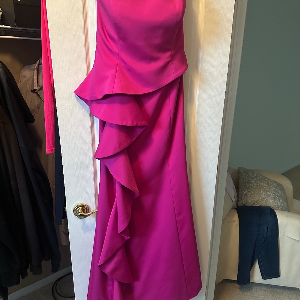 John Paul Ataker    Fuscia Long Dress.